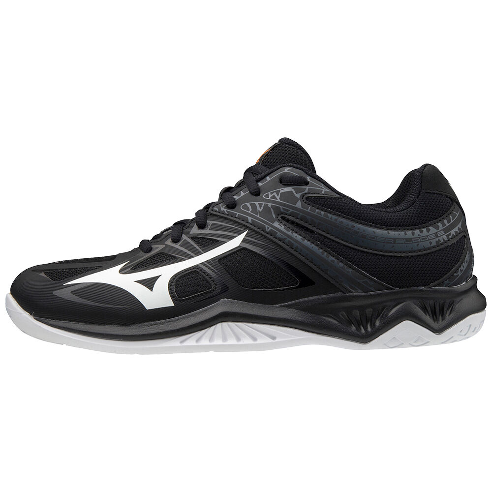 Zapatillas Voleibol Mizuno Thunder Blade 2 Hombre Negras/Blancas Baratas QTNG-53619